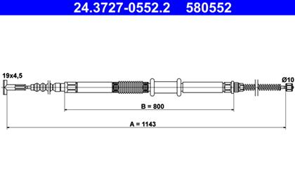 Seilzug, Feststellbremse 1.143mm