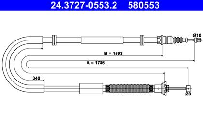 Seilzug, Feststellbremse 1.786mm