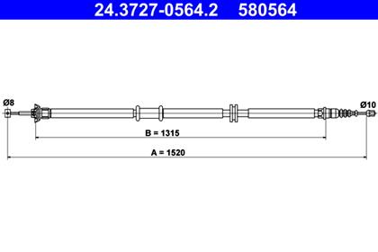 Seilzug, Feststellbremse 1.520mm