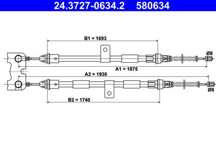 Seilzug, Feststellbremse 1.875mm