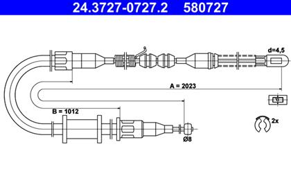 Seilzug, Feststellbremse 2.023mm
