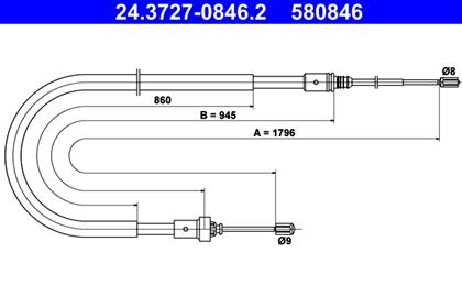Seilzug, Feststellbremse 1.796mm