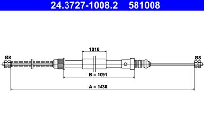 Seilzug, Feststellbremse 1.430mm