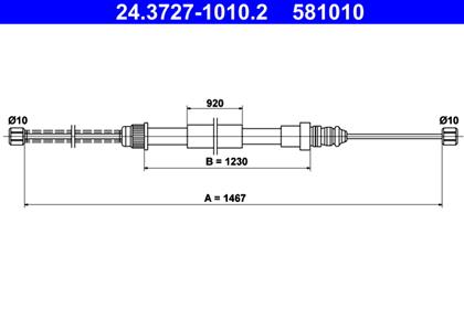 Seilzug, Feststellbremse 1.467mm