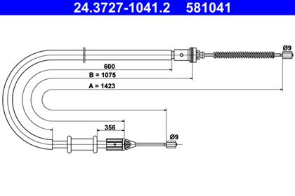 Seilzug, Feststellbremse 1.423mm