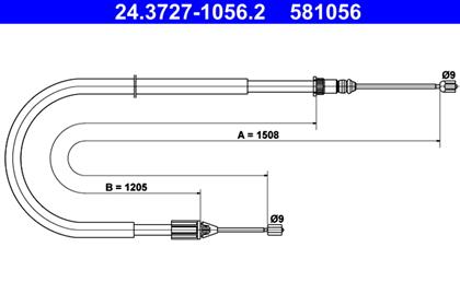 Seilzug, Feststellbremse 1.508mm