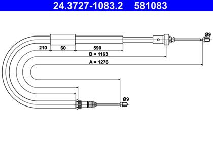 Seilzug, Feststellbremse 1.276mm