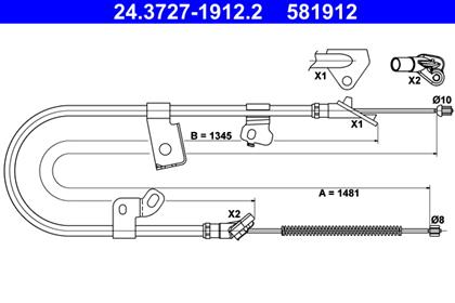 Seilzug, Feststellbremse 1.481mm