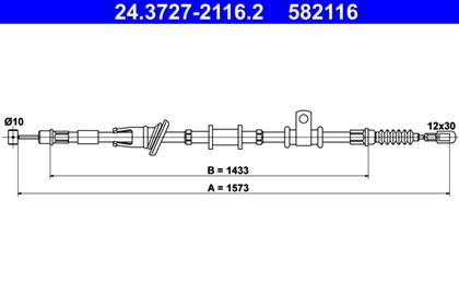 Seilzug, Feststellbremse 1.573mm