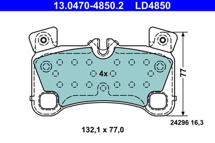 Bremsbelagsatz Ceramic hinten