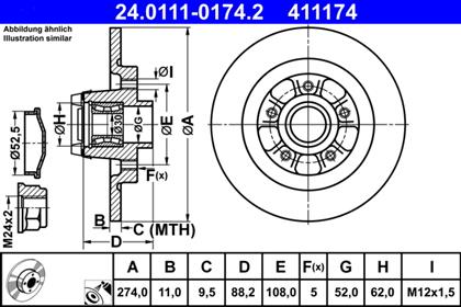 Bremsscheibe hinten Renault