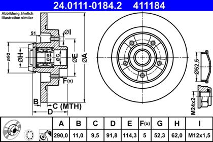 Bremsscheibe hinten Renault