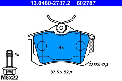 Bremsbelagsatz hinten