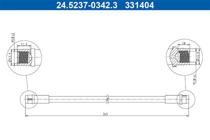 Bremsschlauch hinten Mercedes
