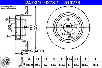 Bremsscheibe PowerDisc hinten Mercedes