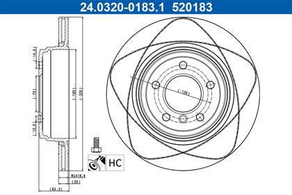 Bremsscheibe belüftet PowerDisc hinten