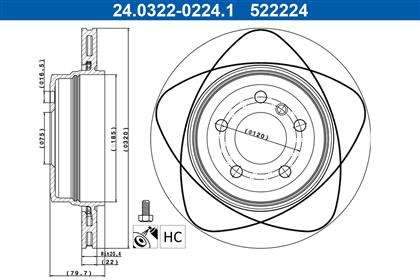 Bremsscheibe belüftet PowerDisc hinten