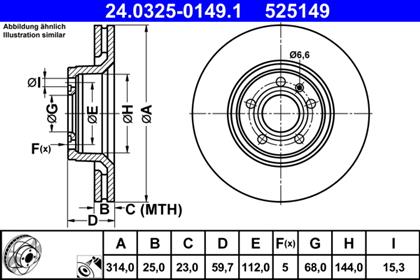 Bremsscheibe belüftet PowerDisc vorne