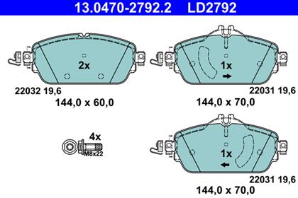 Bremsbelagsatz Ceramic vorne Mercedes
