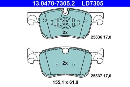 Bremsbelagsatz Ceramic vorne Citroën