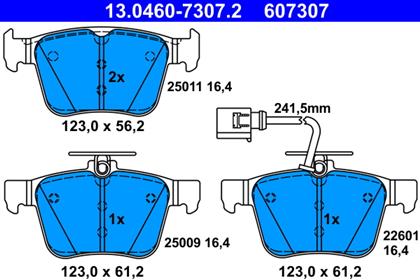 Bremsbelagsatz hinten Audi