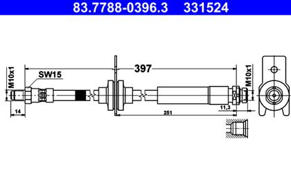 Bremsschlauch hinten Ford