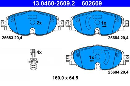 Bremsbelagsatz 20.4mm