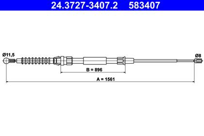 Seilzug, Feststellbremse 1.561mm
