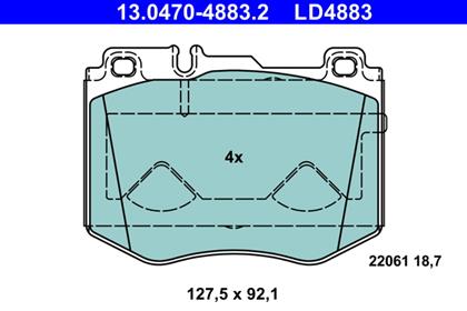 Bremsbelagsatz Ceramic vorne Mercedes