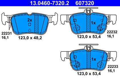 Bremsbelagsatz hinten Ford
