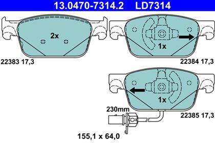 Bremsbelagsatz Ceramic vorne Audi