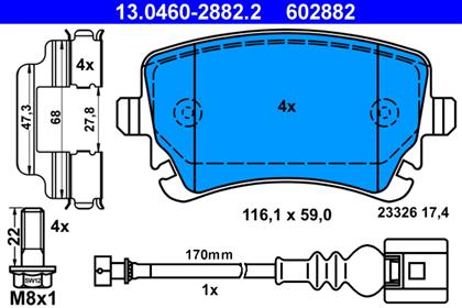 Bremsbelagsatz hinten VW