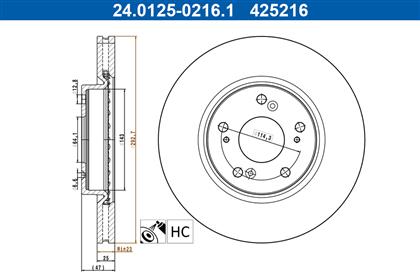 Bremsscheibe belüftet vorne Honda
