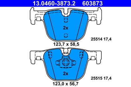 Bremsbelagsatz hinten BMW
