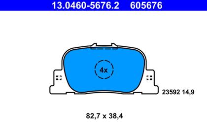 Bremsbelagsatz hinten Toyota