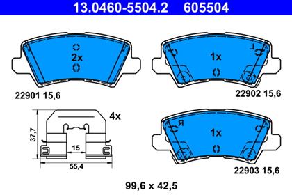 Bremsbelagsatz hinten Kia