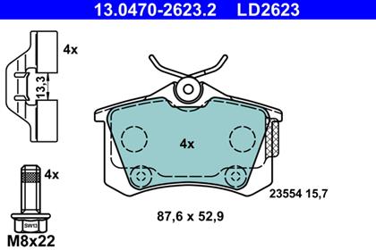 Bremsbelagsatz Ceramic hinten