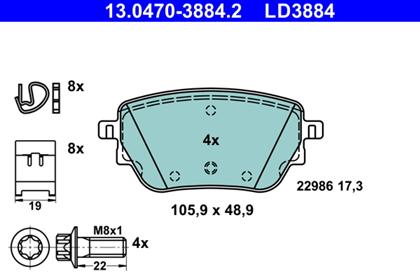 Bremsbelagsatz Ceramic hinten Mercedes