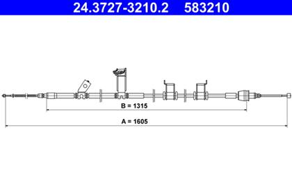 Seilzug, Feststellbremse 1.605mm