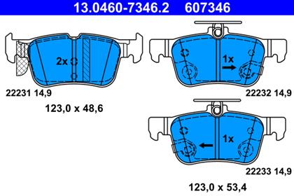 Bremsbelagsatz hinten Ford