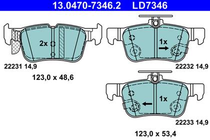 Bremsbelagsatz Ceramic hinten Ford