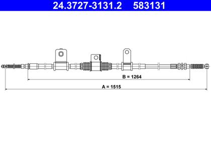 Seilzug, Feststellbremse 1.515mm