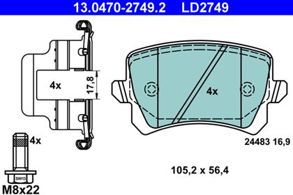 Bremsbelagsatz Ceramic hinten