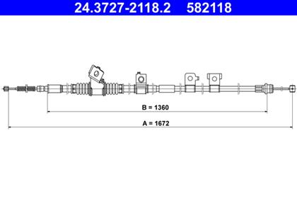Seilzug, Feststellbremse 1.672mm