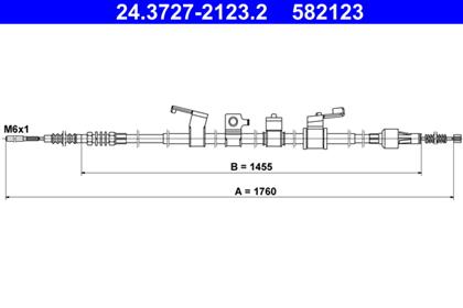 Seilzug, Feststellbremse 1.760mm