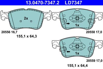 Bremsbelagsatz Ceramic vorne Ford