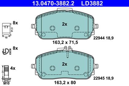 Bremsbelagsatz Ceramic vorne Mercedes