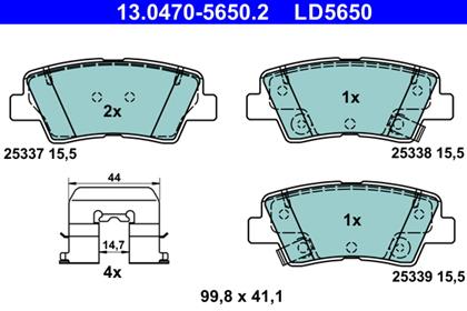 Bremsbelagsatz Ceramic hinten