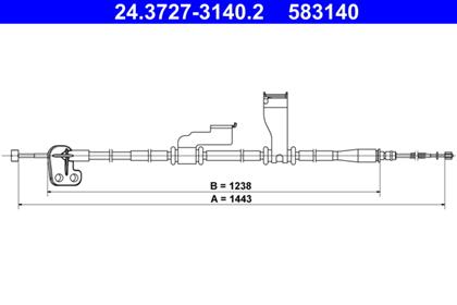 Seilzug, Feststellbremse 1.443mm