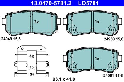 Bremsbelagsatz Ceramic hinten